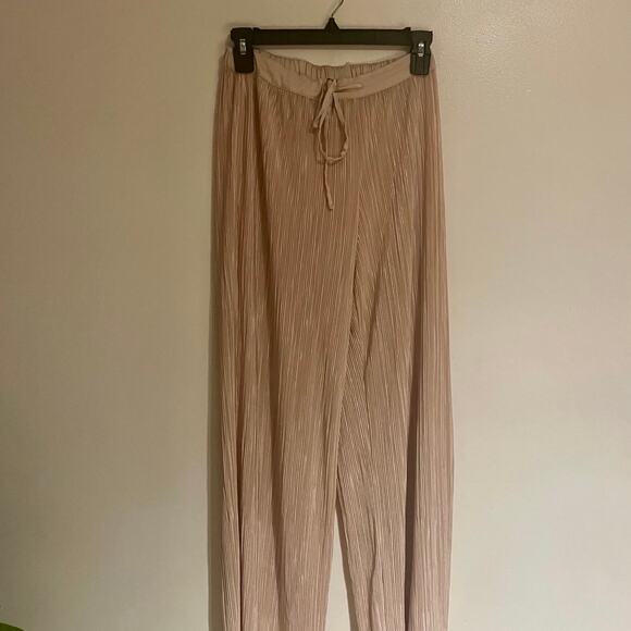 Victoria’s Secret Lounge Sleep Pants Women’s XS Beige Pleated Drawstring Waist - Picture 1 of 6